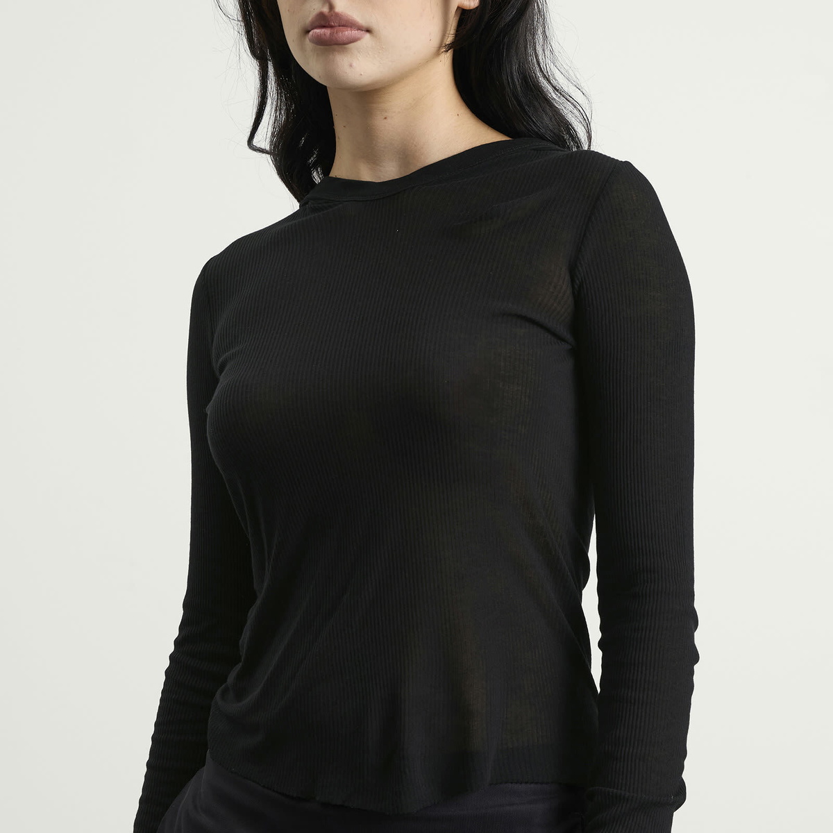 Rick Owens Women's Long Sleeve Hooded Top in Black