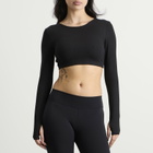 TALA Women's Tie Reversible Long Sleeve Top in Shadow Black