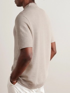 Zegna - Cotton, Linen and Silk-Blend Polo Shirt - Neutrals