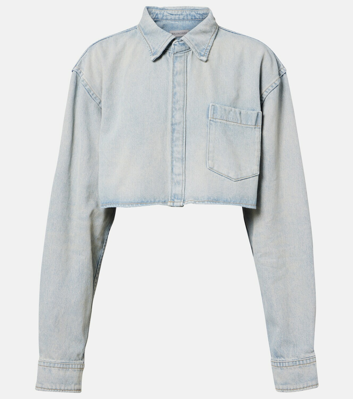 Balenciaga Cropped denim shirt