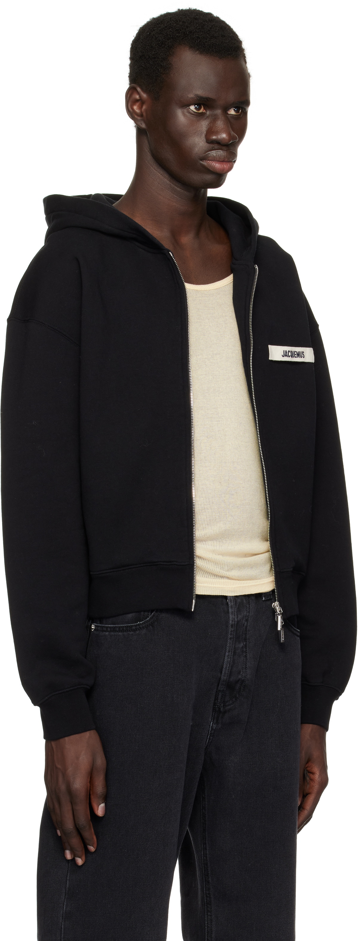 JACQUEMUS Black La Casa 'The Gros Grain zipped' Hoodie Jacquemus
