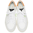 Axel Arigato White and Orange Clean 90 Triple Sneakers