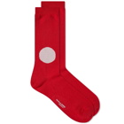 Blue Blue Japan Men's Japanese Flag Sock in Red