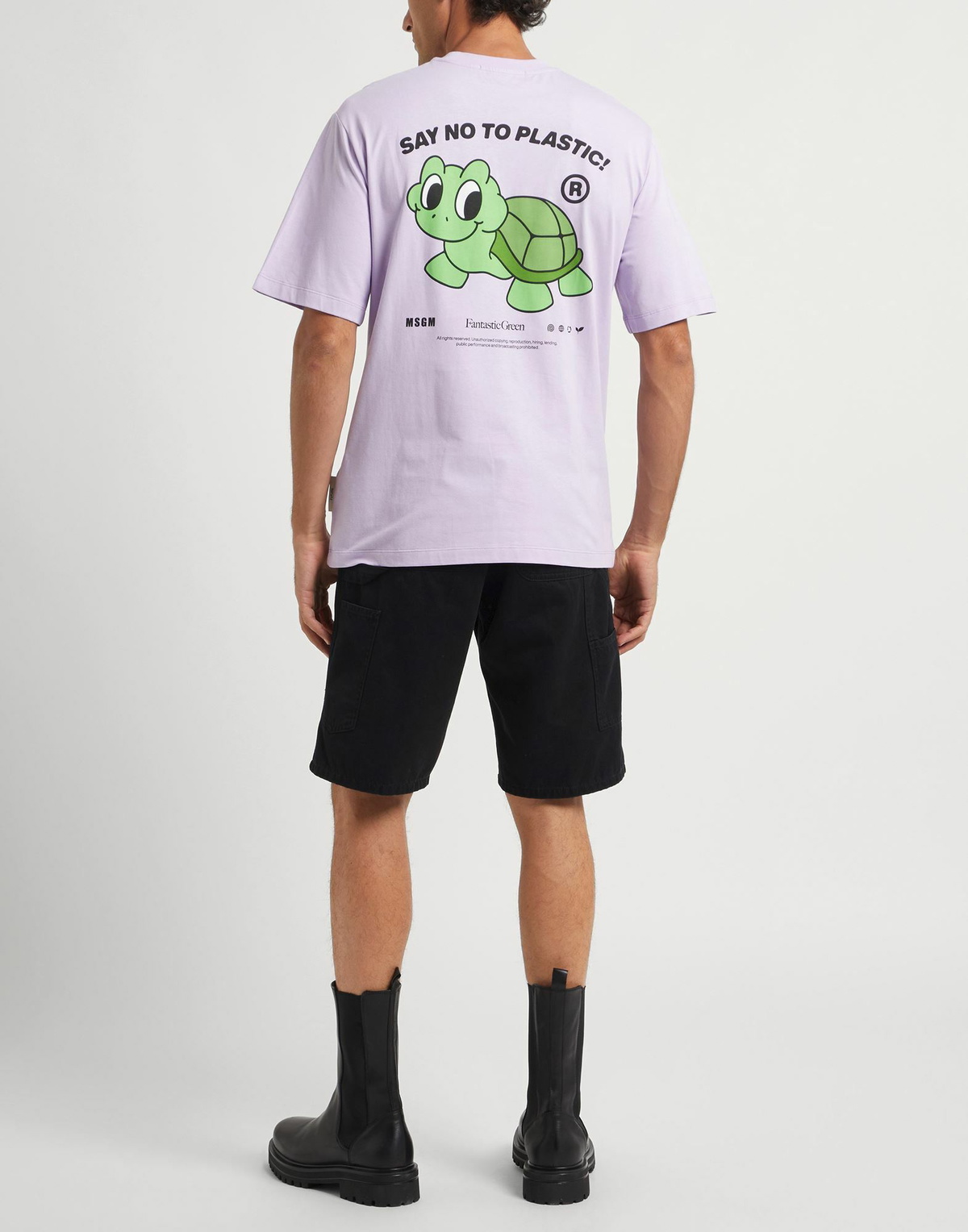 Msgm Mens T-shirt Lilac