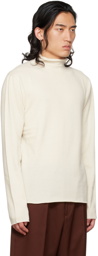 Jil Sander Off-White Roll Neck Sweater