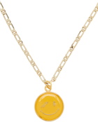 We11done Gold Smiley Necklace