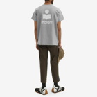Isabel Marant Men's Zafferh Small Logo T-Shirt in Ecru/Grey