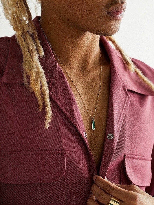 Photo: Suzanne Kalan - Gold, Malachite and Diamond Pendant Necklace