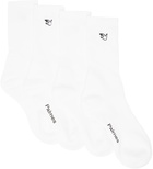 Palmes Two-Pack White Mid Socks