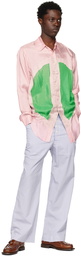 Edward Cuming Pink Paneled Shirt