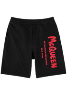 Alexander Mcqueen Logo-print Cotton Shorts Black