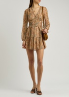 Paige Florentine Printed Silk-blend Mini Dress Multicoloured
