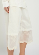 Our Legacy Frill Embroidered Woven Shorts White