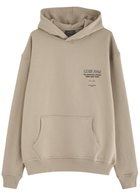 Club 1984 Soho Hooded Cotton Sweatshirt Brown