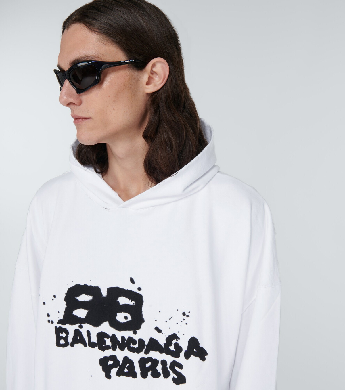 Balenciaga - Logo cotton hoodie Balenciaga