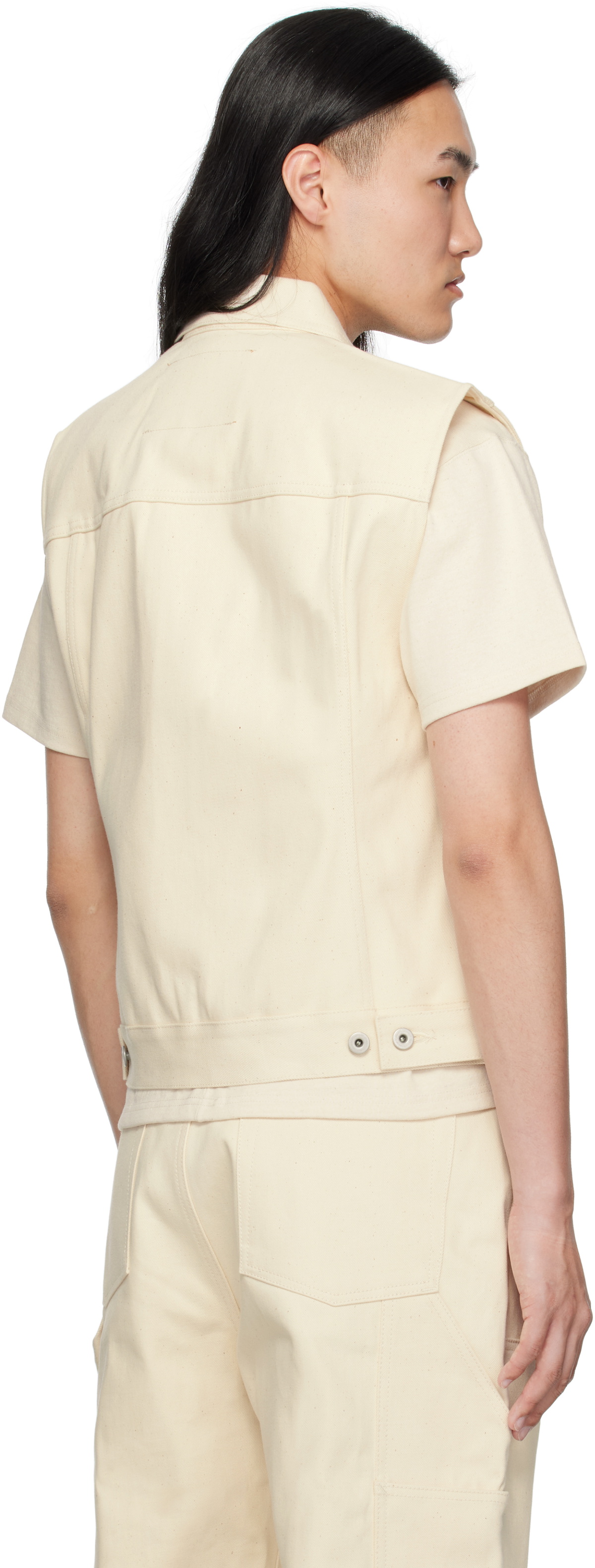 Rick Owens DRKSHDW Off-White Hollywood SL Trucker Denim Vest