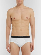 TOM FORD - Stretch-Cotton Briefs - White