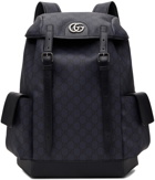 Gucci Navy Medium Ophidia GG Backpack