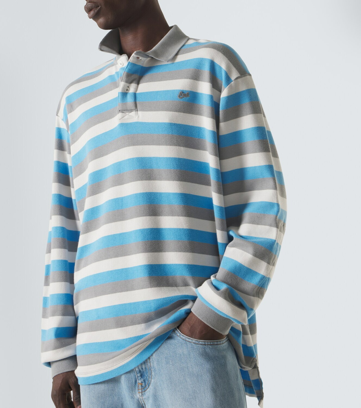 ERL Striped cotton polo shirt