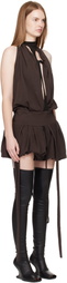 Ottolinger Brown Jersey Neckholder Balloon Minidress