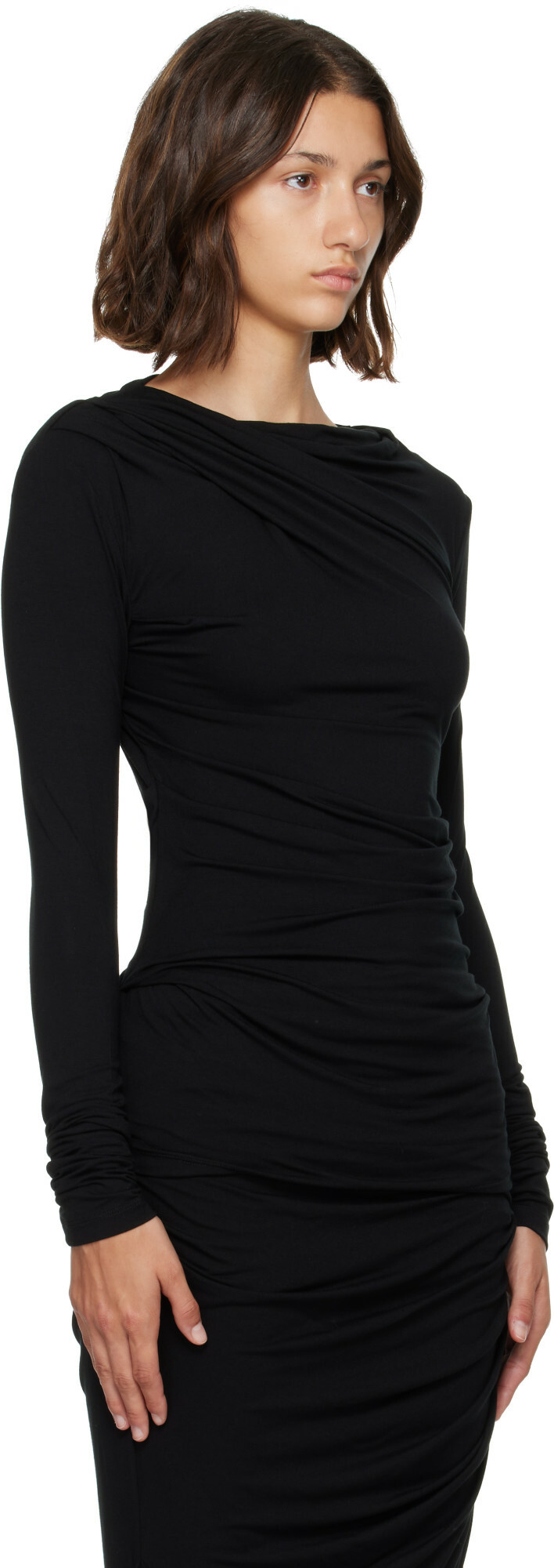 Entire Studios Black Drape Top