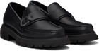 Ferragamo Black Gancini Ornament Loafers