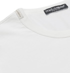 Dolce & Gabbana - Printed Cotton-Jersey T-Shirt - Neutrals