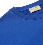 Maison Kitsuné - Logo-Appliquéd Loopback Cotton-Jersey Sweatshirt - Blue