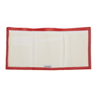 Sunnei White and Red Canvas Wallet