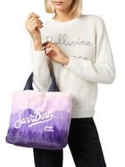 MC2 Saint Barth Furry Soft Colette Handbag With Postcard Jacquard