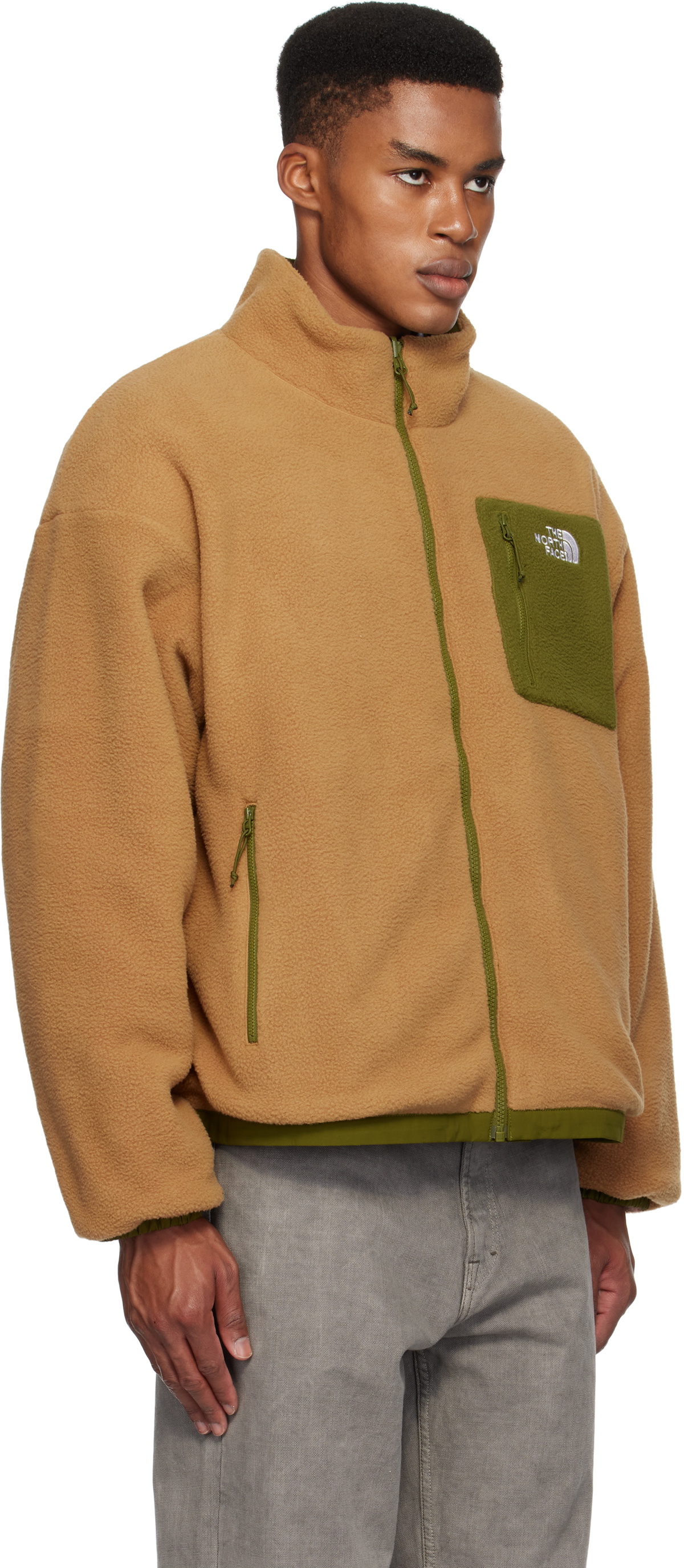 The North Face Brown & Green Yumiori Reversible Jacket The North Face