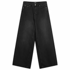 Represent Women's High Rise Wide Leg Jeans in Washed Black