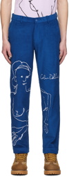 KidSuper Blue Embroidered Trousers