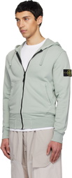 Stone Island Green 6100061 Organic Cotton Fleece Hoodie