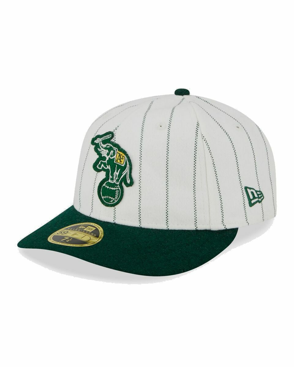 Photo: New Era Mlb Stripe 59 Fifty Rc Oakland Athletics Green/White - Mens - Caps