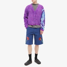 Sky High Farm Men's Furry Cardigan in Purple