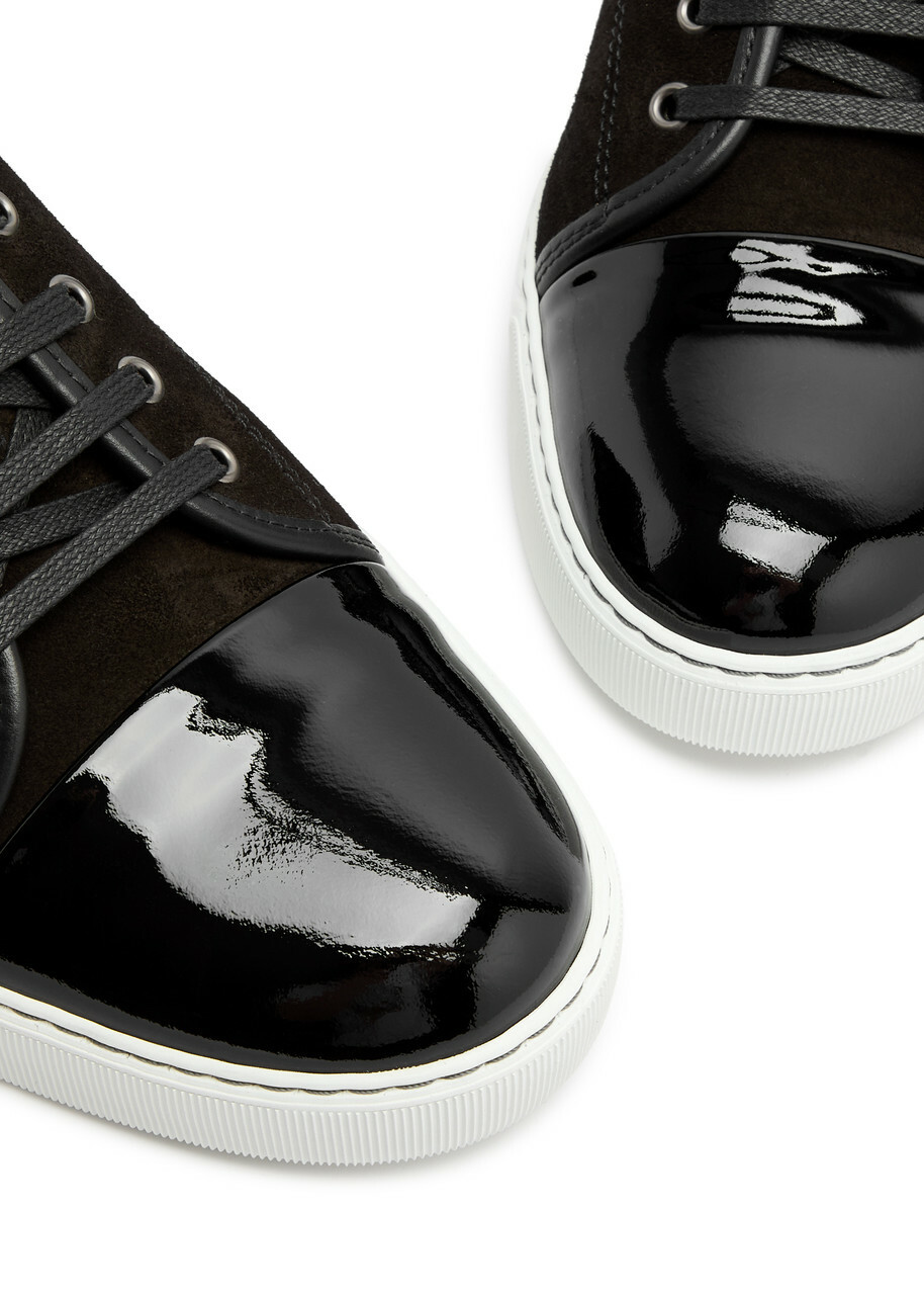 Lanvin DBB1 Panelled Suede Sneakers Black