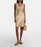 Balmain Embellished suede thong sandals