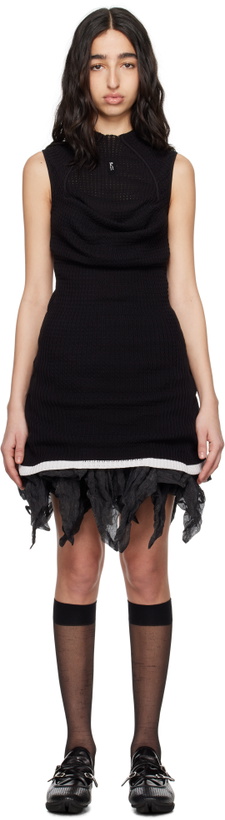 Photo: Kiko Kostadinov Black Vecto Knit Tunic Minidress