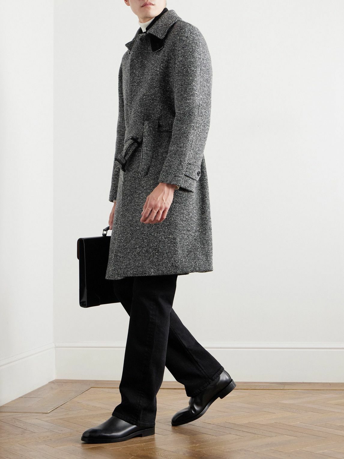 Dunhill - Belted Wool and Cashmere-Blend Coat - Gray