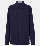 God's True Cashmere Midnight Sea cashmere shirt