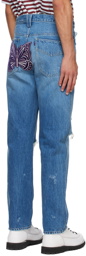 Needles Blue Straight-Leg Jeans