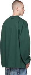 VETEMENTS Green Long Sleeve Logo T-Shirt