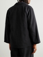 Monitaly - Linen and Cotton-Blend Suit Jacket - Black