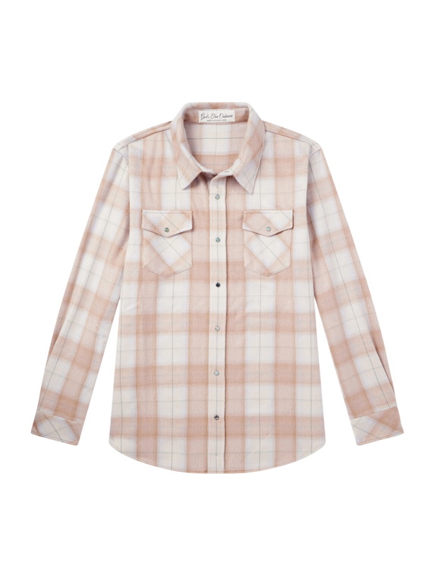 Photo: God's True Cashmere - Checked Cashmere Shirt - Neutrals