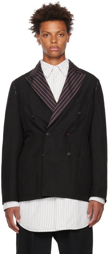 Photo: Maison Margiela Black Double-Breasted Blazer