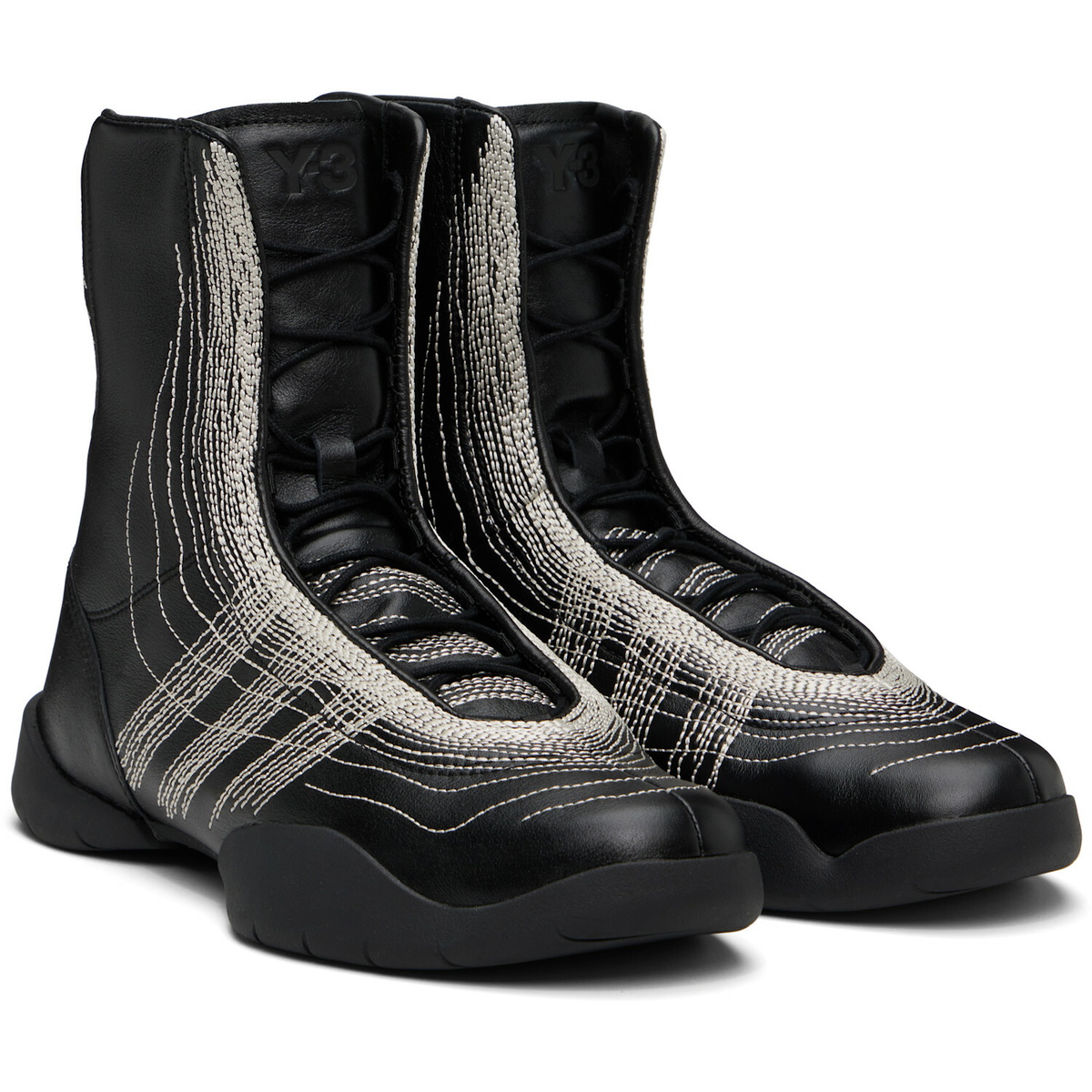 Y-3 Black Regu Hi Sneakers