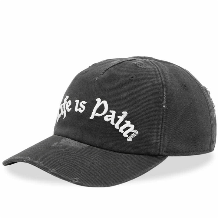 Photo: Palm Angels Men's Life is Palm Cap in Black/White
