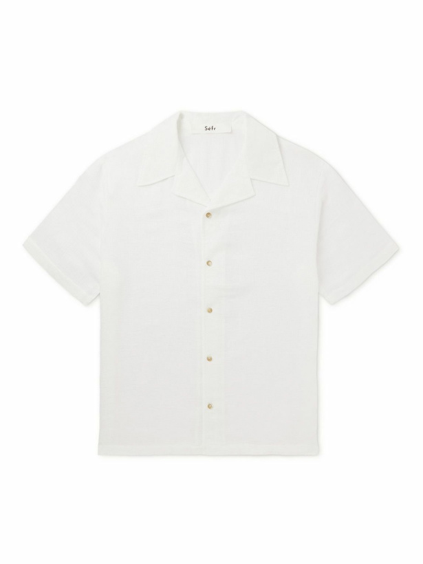 Photo: Séfr - Delian Cotton and Linen-Blend Shirt - White