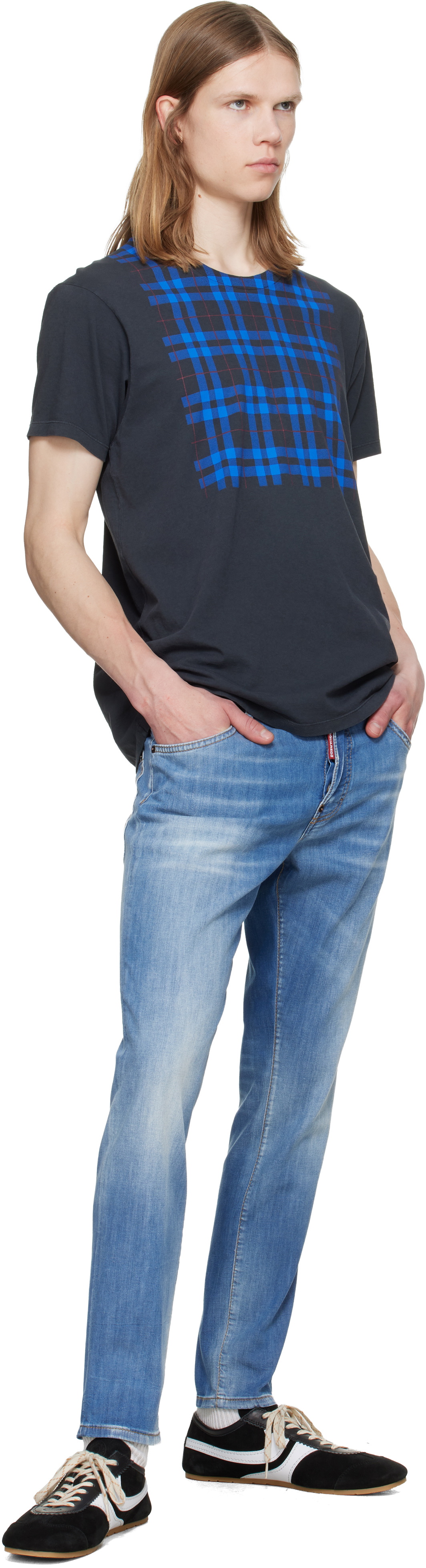 Dsquared2 Blue Light Wash Skater Jeans
